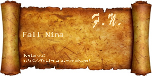Fall Nina névjegykártya